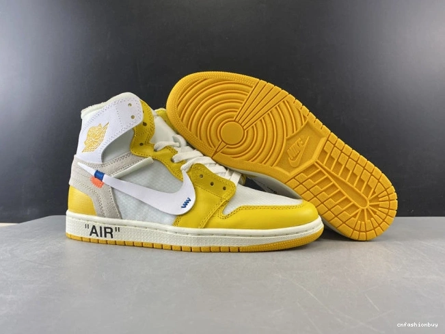 Yellow-Cone AQ0818-149 Jordan Powder Dark Air x NRG White 1 Off-White 0720